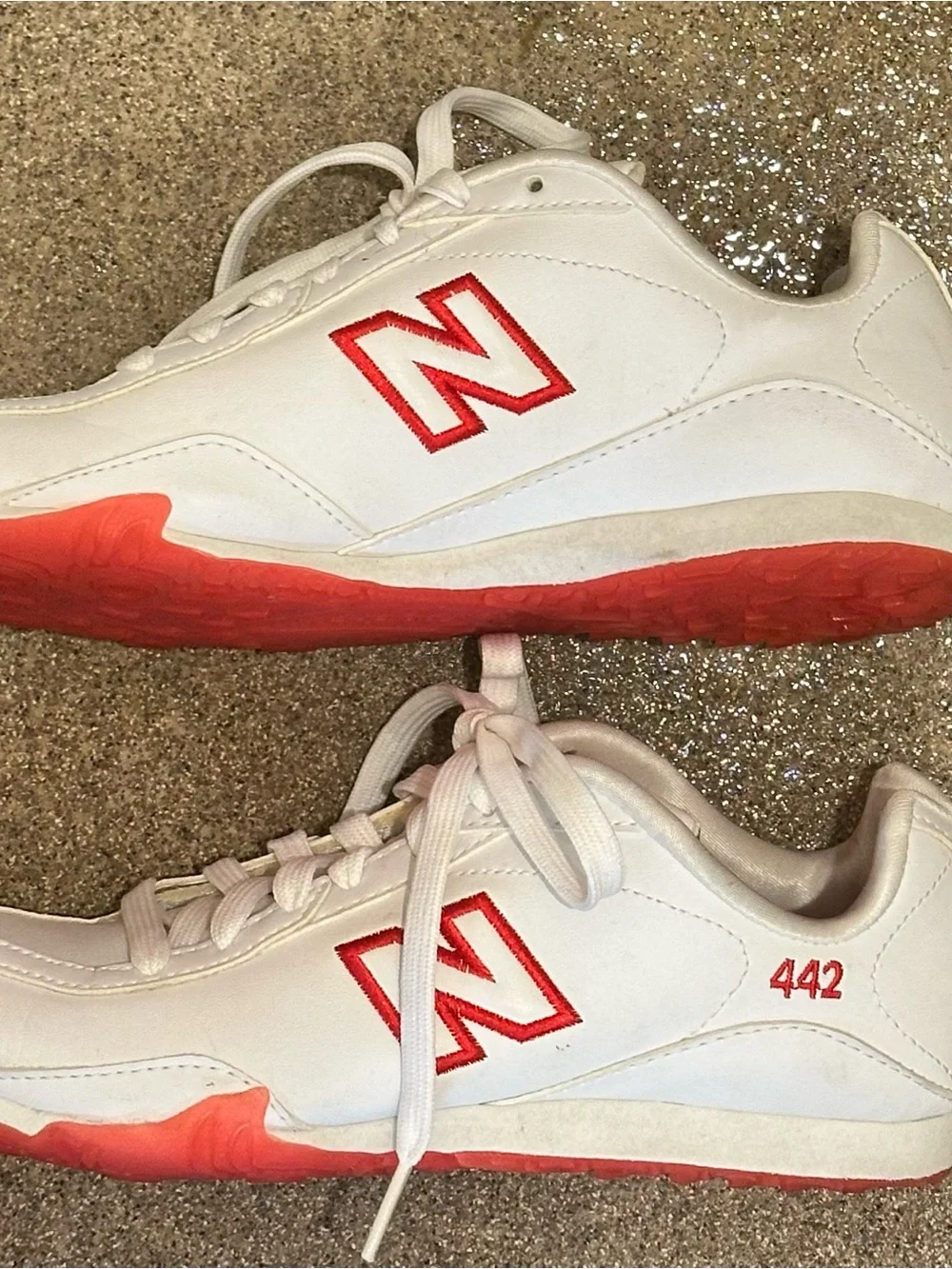 New Balance 442 V2 Team Turf Soccer Shoes White/pink Unisex Size 5